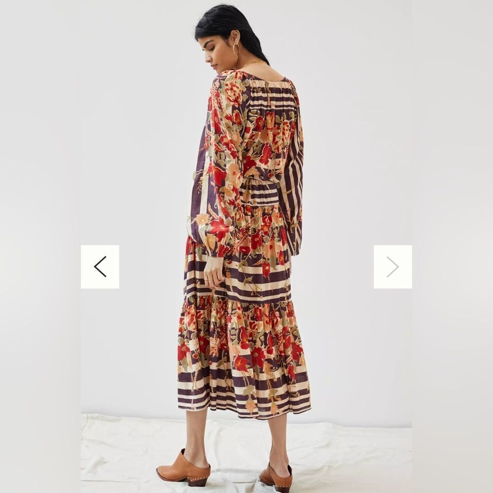 Anthropologie Mes Demoiselles Floral Striped Maxi Dress - Picture 8 of 12